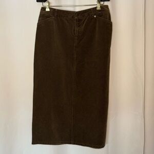 Vintage Lord & Taylor Dark Brown Pencil Skirt